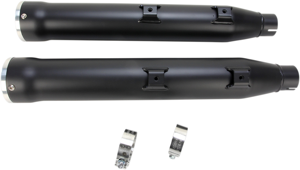 COBRA 3" RPT Mufflers for '07-'17 Softail - Black 6053B