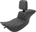 SADDLEMEN Tour Step Up Seat - Rider Backrest - Front Lattice Stitch - FLHR/FLHX '97-'07 897-06-192BR