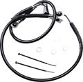 DRAG SPECIALTIES Brake Line - Front - +4" - Black - XL 614743-4BLK