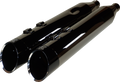 KHROME WERKS 4-1/2" HP-Plus Slip-On Mufflers - Eclipse with Edge Tip 201675