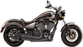BASSANI XHAUST Pro-Street Exhaust - Black - Turnout 6V23DB