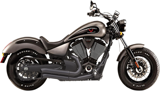 BASSANI XHAUST Pro-Street Exhaust - Black - Turnout 6V23DB