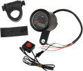 DRAG SPECIALTIES 1.87"MPH Programmable Mini Electronic Speedometer with Odometer/Tripmeter - Matte Black - Black Face 21-6899BNU