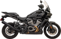 BASSANI XHAUST 4" Stainless Steel Slip-On Exhaust - Black Pan America 1250 1P187SSB