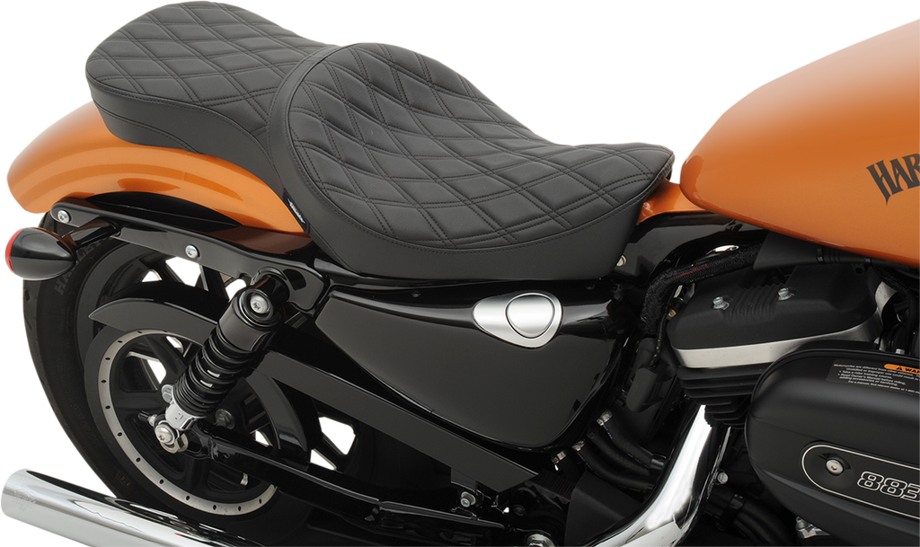 DRAG SPECIALTIES Double Bucket Double Diamond Seat - XL '10+ 0804-0605