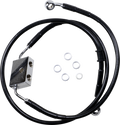 DRAG SPECIALTIES Brake Line - Front - +12" - Black - XL 614745-12BLK