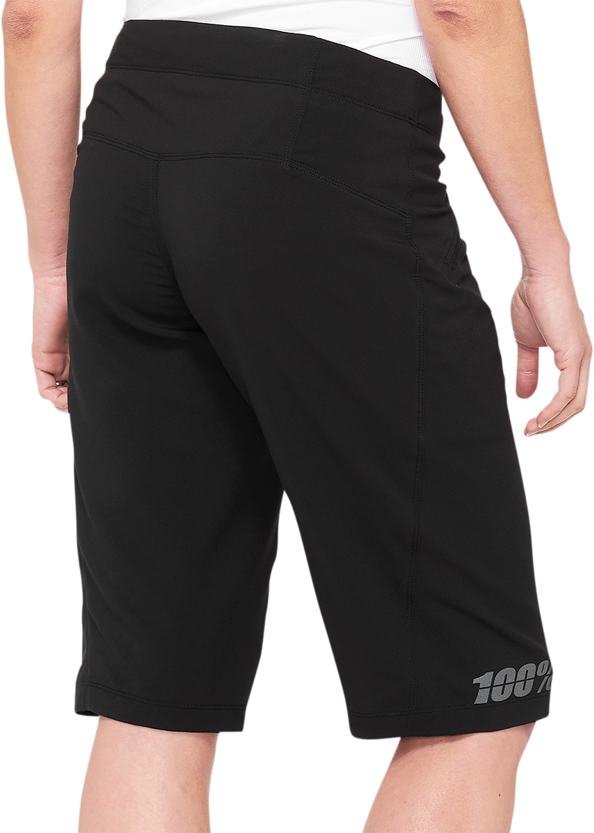 100% Women's Ridecamp Shorts - Black - Small 40037-00000