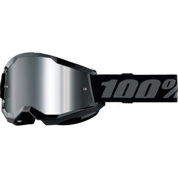 100% Strata 2 Junior Goggle - Black - Silver Mirror 50032-00007