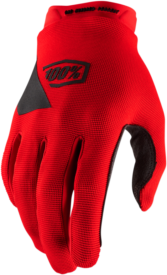 100% Youth Ridecamp Gloves - Red - Medium 10012-00005