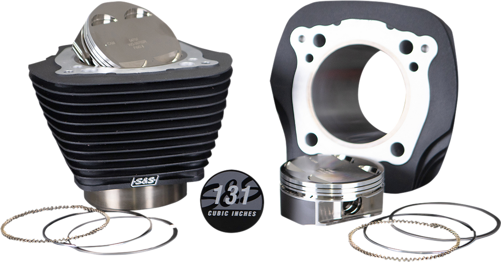 S&S CYCLE Cylinder - Standard - 131" - Black - M8 910-0763
