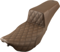 SADDLEMEN Step-Up Seat - Front Lattice Stitch - Brown 897-06-172BR