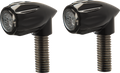 KODLIN MOTORCYCLE 3-1 Bullet Rear Indicator Lights - Grooved - Black K68461