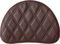 SADDLEMEN Sissy Bar Pad - Lattice Stitched - Brown 51345