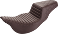 SADDLEMEN Step-Up Seat - Extended Reach - Front Tuck-n-Roll/Rear Lattice Stitch - Brown - FL '08-'23 808-07B-176BREX