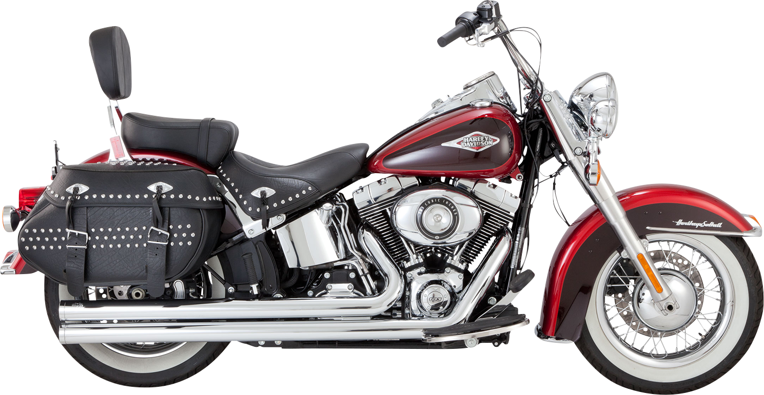 VANCE & HINES Big Shots Long Exhaust System - Chrome Softail / Fat Boy 2012-2017   17323
