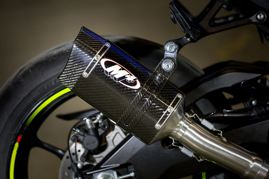 M4 Exhaust Tech 1 Carbon Fiber Slip On 2017-2023 GSXR1000 SU9144