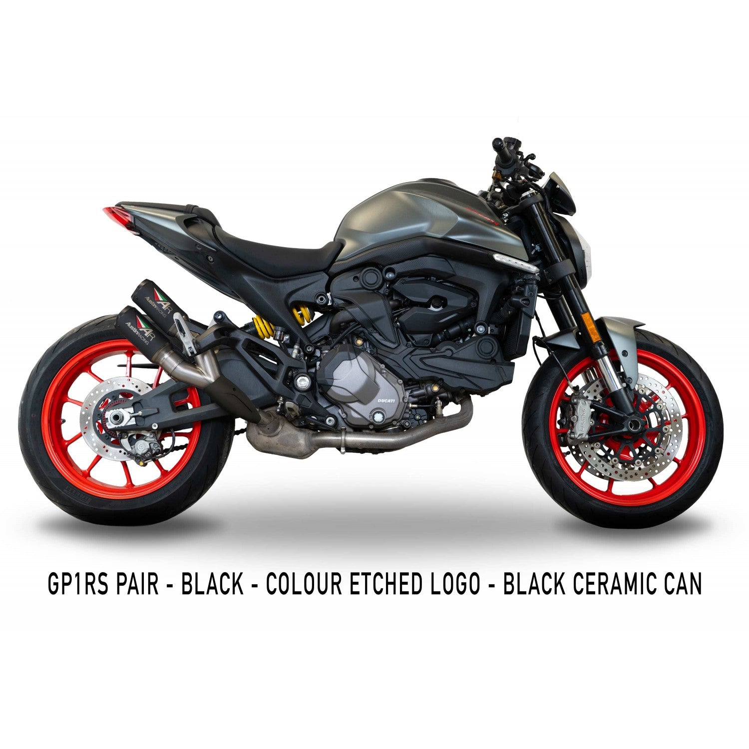 Austin Racing  GP1RS black 2021 - 2025 DUCATI MONSTER SLIP-ON RACE EXHAUST SYSTEM  AUR37