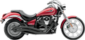 COBRA Speedster Swept Exhaust - Black - Vulcan 900 2006-2016  4218B