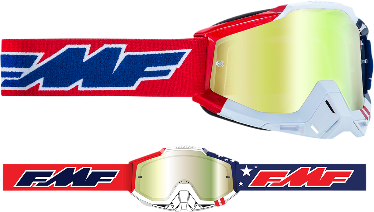 FMF PowerBomb Goggles - US of A - Gold F-50037-00006 2601-2982