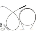 FAT BAGGERS INC. EZ Install Kit - 14" Handlebars - Upper Clutch - Full Length - Braided Stainless Steel/Chrome 249914-C