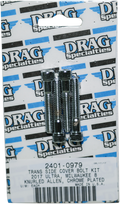 DRAG SPECIALTIES Transmission Side Knurled Bolt Kit - Chrome - M8 MK782