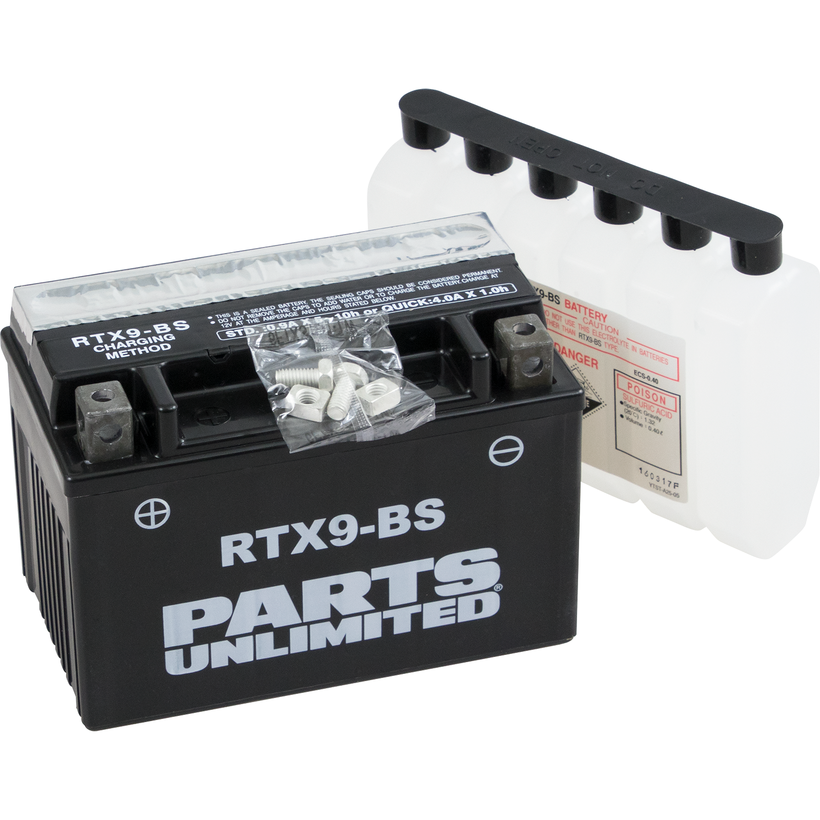 Parts Unlimited Agm Battery - Rtx9-Bs .40 L Ctx9-Bs