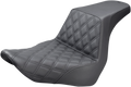 SADDLEMEN Step-Up Seat - Front Lattice Stitch - Black 818-29-172