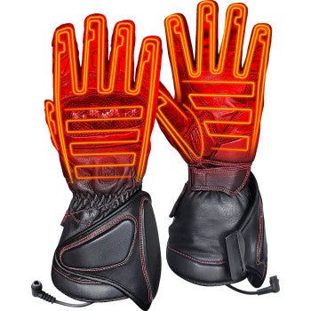 GERBING HEATED CLOTHING 12 V Extreme Hard Knuckle Heated Gloves - Black - Large GEREXGL12BL