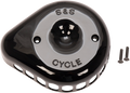 S&S CYCLE Mini Tear-Drop Air Cleaner Cover - Black 170-0366