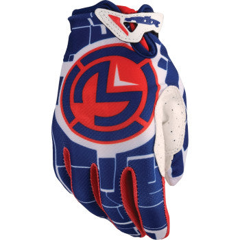 MOOSE RACING Youth SX1™ Gloves - Red/White/Blue - Small 3332-1883