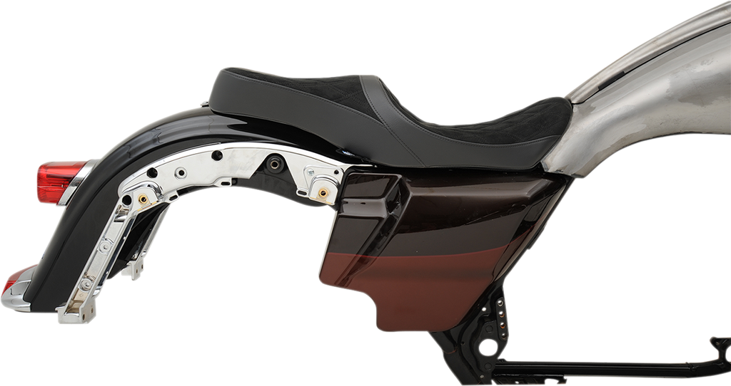 DRAG SPECIALTIES Low Touring Seat - Diamond - Ness Winged Tanks - FL '08-'22 0801-1078