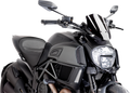 PUIG HI-TECH PARTS New Generation Windscreen - Black - Diavel 7592N