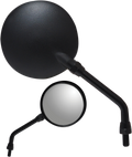 Parts Unlimited Round Mirror - Black 17042