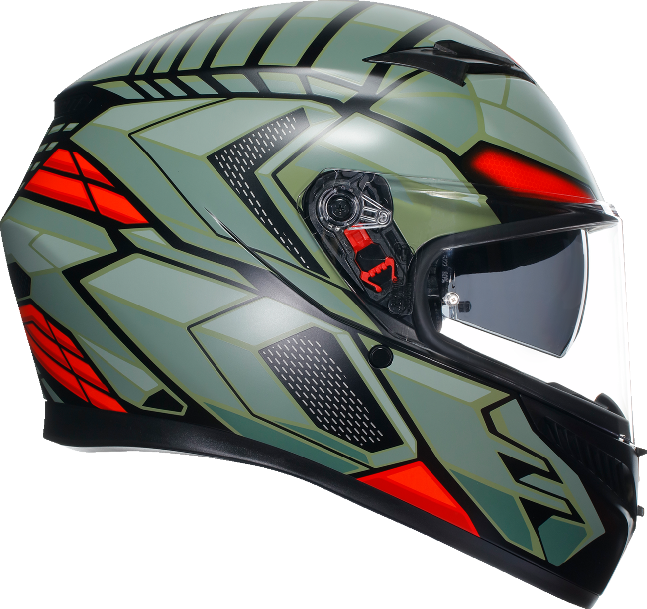 AGV K3 Helmet - Decept - Matte Black/Green/Red - XL 2118381004010XL