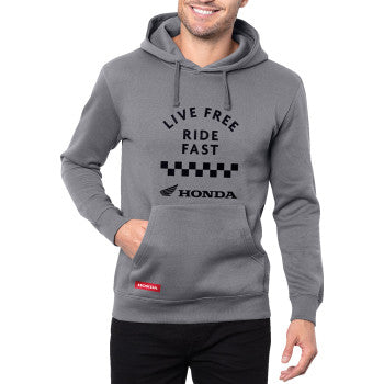HONDA APPAREL Honda Live Free Ride Fast Hoodie - Gray - 3XL LEM25S-M57-3X