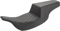 SADDLEMEN Step-Up Seat - Front Lattice Stitch - Black 897-07-172