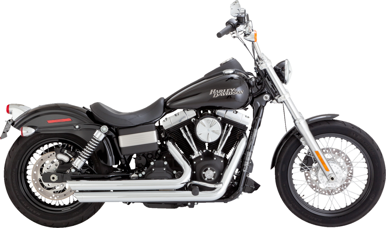 VANCE & HINES Big Shots Staggered Exhaust System - Chrome 17338