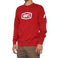 100% Icon Long-Sleeve Fleece Sweatshirt - Red - 2XL 20026-00014
