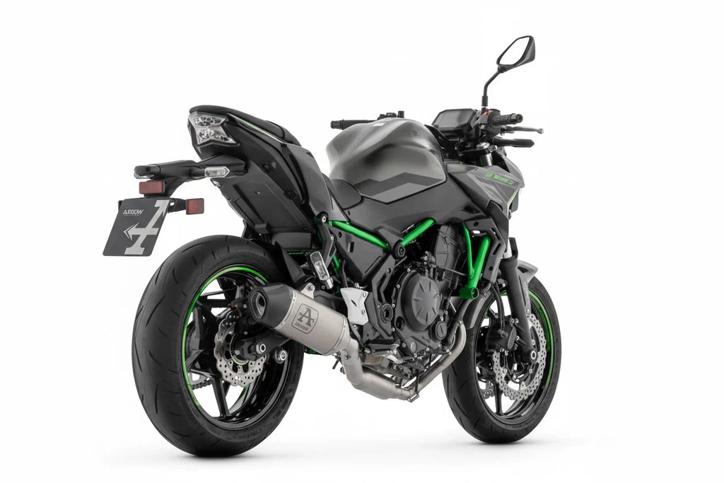 Arrow  Kawasaki  Z650 / Ninja 650 / Versys 650 E5+ 2025 Full System With Veloce Titanium Silencer - 77501vl