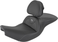 SADDLEMEN Heated Roadsofa Seat - Carbon Fiber - Includes Backrest - Black - Indian I14-07-185BRHCT