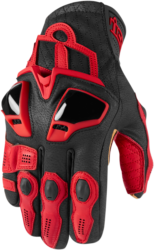 ICON Hypersport™ Short Gloves - Red - Medium 3301-3546