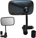 Parts Unlimited Mirror - Bar End - Rectangular - Carbon Look - 7/8" 17011