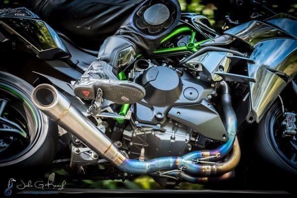 IN STOCK Vandemon Brushed Titanium Exhaust System Ninja H2 & H2R 2015-26 KAWAH2TICSBRUEXHD VA-2