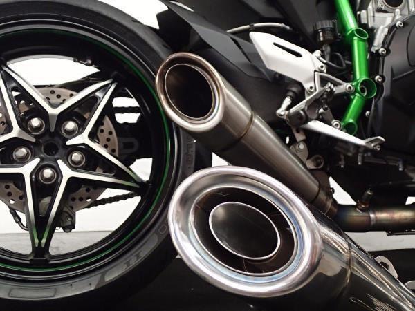 IN STOCK Vandemon Brushed Titanium Exhaust System Ninja H2 & H2R 2015-26 KAWAH2TICSBRUEXHD VA-2