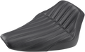 SADDLEMEN Knuckle Solo Seat - Ribbed - Black - FLS 812-26-0023