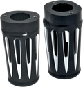 ARLEN NESS Deep Cut Fork Boot Covers - Black Anodized - FLHTD 20-014