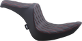 DRAG SPECIALTIES Predator III Seat - Double Diamond - Black w /Red Stitching - Softail '06-'17 8021440