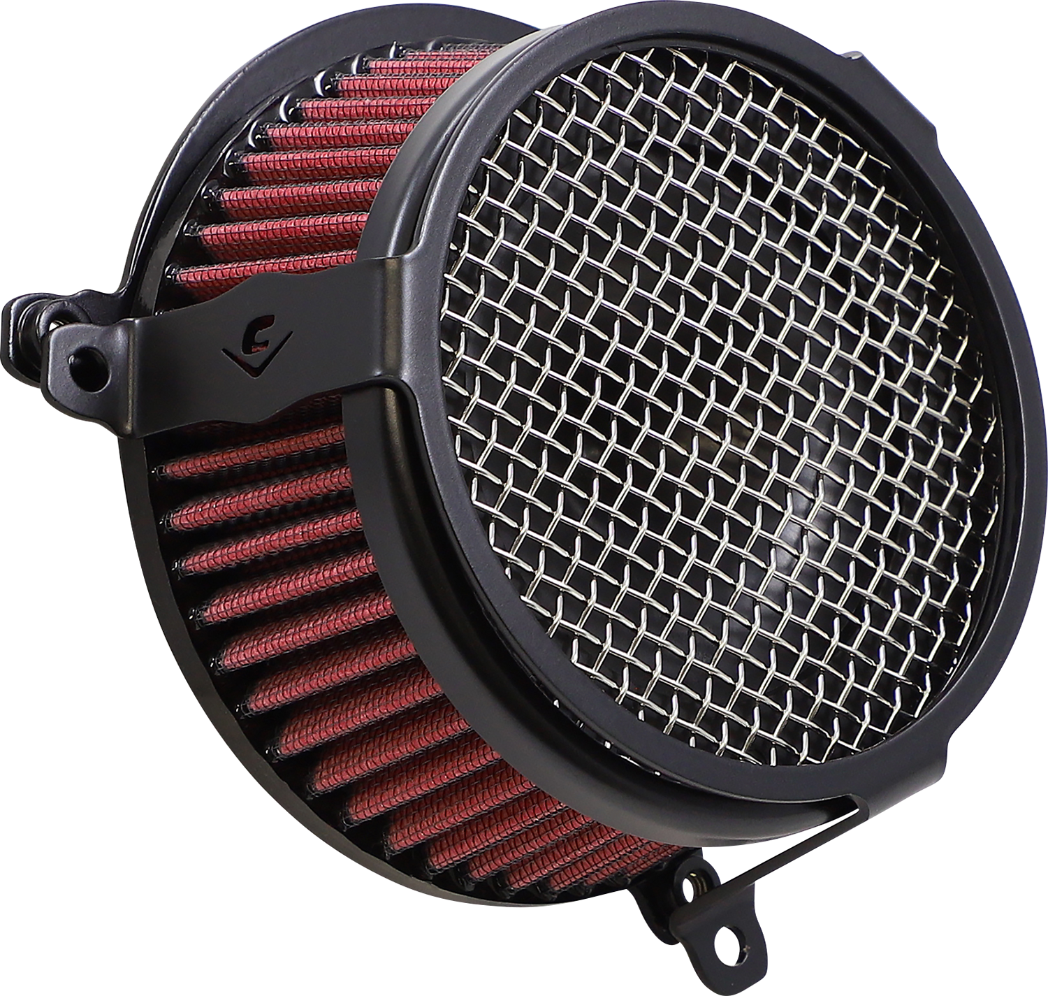 COBRA Air Filter - Plain - Black for Harley-Davidson 2017-2022 606-0101-03B-SB