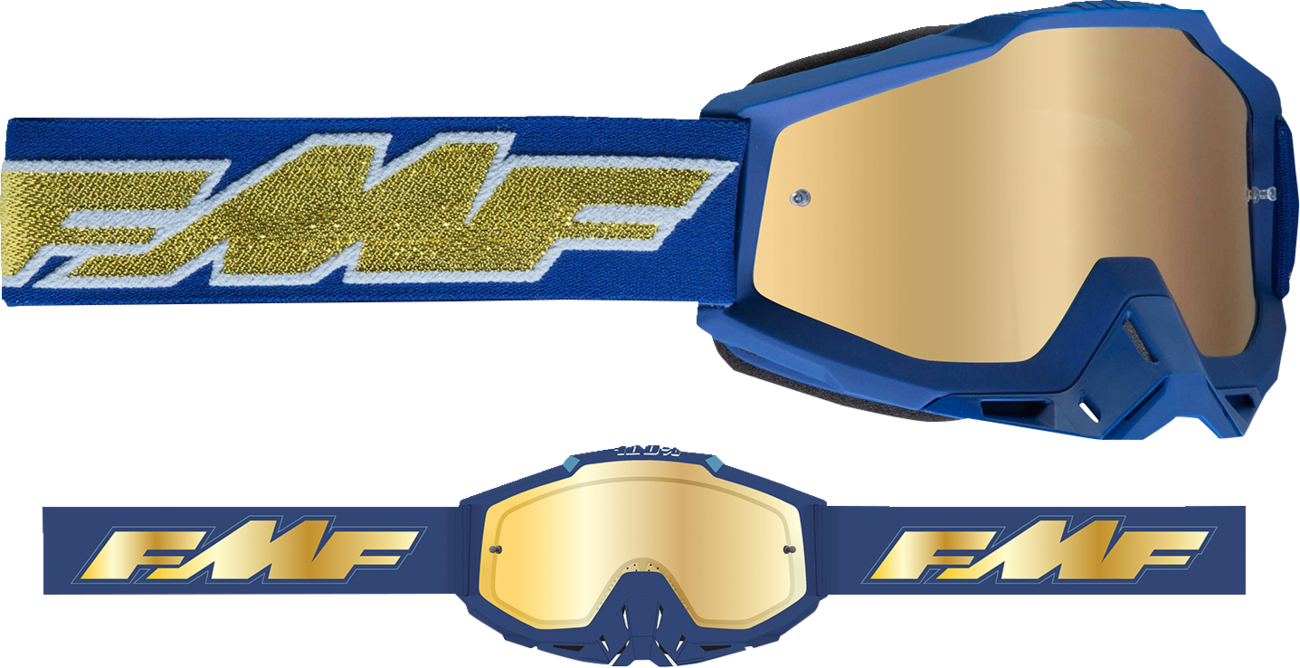 FMF PowerBomb Goggles - Rocket - Deep Navy - Gold Mirror F-50037-00010 2601-3293