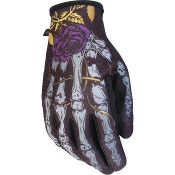 Z1R Women's Reflective Bone Gloves - Black - Small 3302-1028